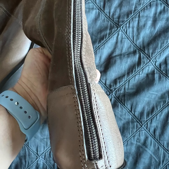 Tory Burch over the knee taupe Suede boots - Picture 6 of 6